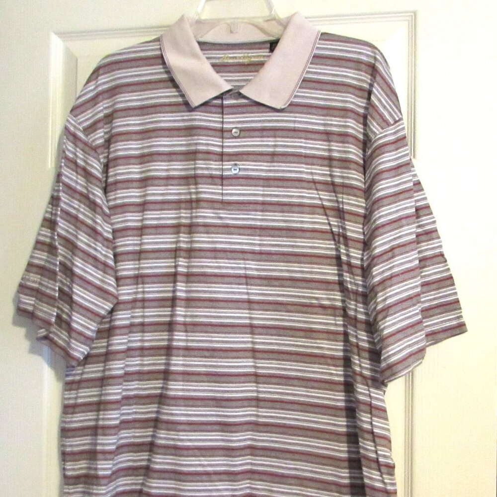 BEN HOGAN Striped Golf Polo Shirt  100% cotton  Size XXL